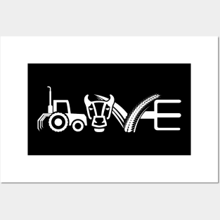 Love Farming Farmer Gifts For Wife Husband Farming Lover Posters and Art